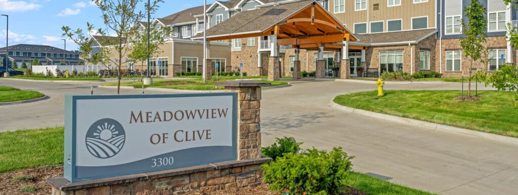 Meadowview Clive Senior Living Entrance