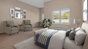 Memory Care Suite Sleeping Area Meadowview of Clive IA